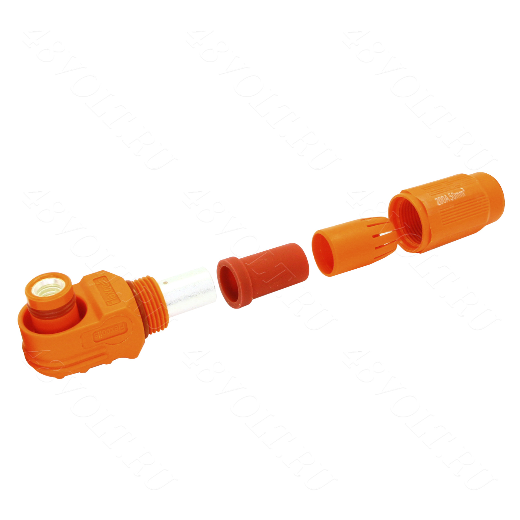 Flexcoils (SurLok) вилка оранжевая 200A (Ф8-50mm2)